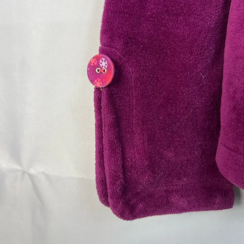 Matilda Jane Joslyn Purple velour jacket size 6